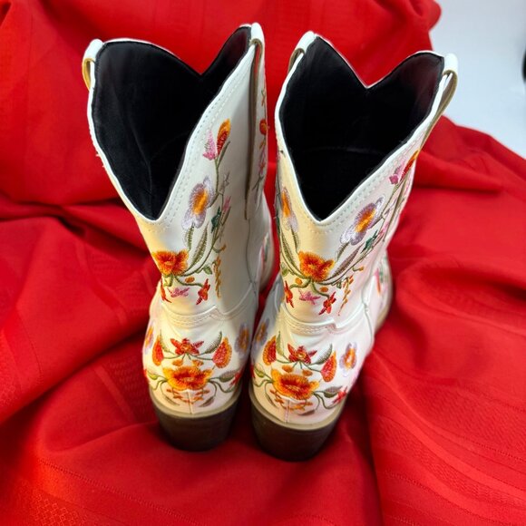 Floral Embroidered Western Cowboy Booties European size 45 - Picture 8 of 12